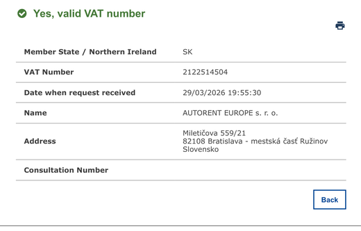 VIES validation — SK2122514504 — Valid